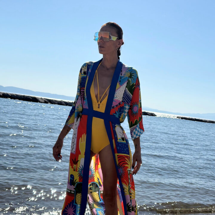 Atelier Nui Neonatural Kimono ★ Colorful Viscose Beach Cover-Up